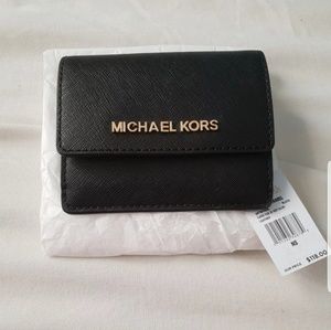 MICHAEL KORS JET SET TRAVEL LEATHER CARD CASE